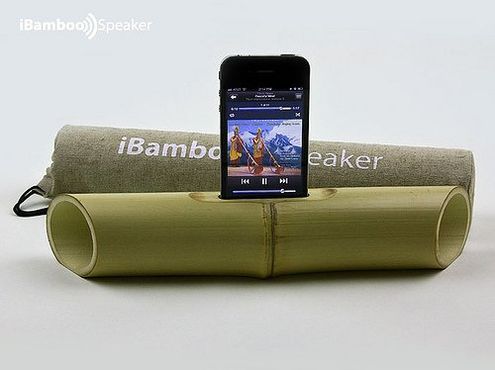 Eco-Friendly Bamboo Speaker For iPhone